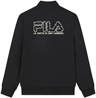 FILA Retro Logo Print Knitted Track Jacket - Black F11M038517GBK FILA Retro Logo Print Knitted Track Jacket - Black F11M038517GBK