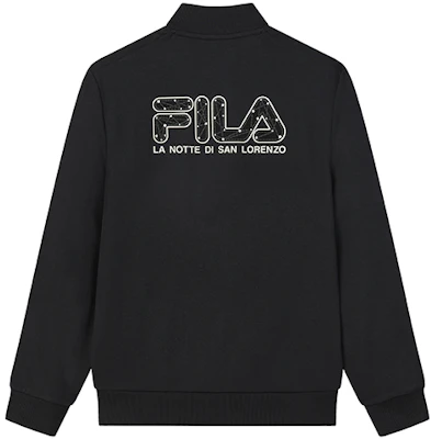 FILA Retro Logo Print Knitted Track Jacket - Black F11M038517GBK Buy FILA Retro Logo Print Knitted Track Jacket - Black F11M038517GBK
