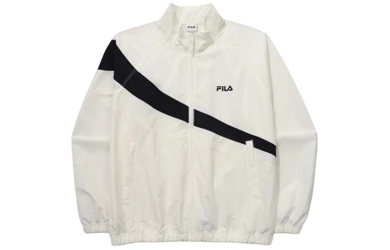 FILA Retro Logo White Zip-Up Track Jacket Unisex FS2JKG2103X-OWH