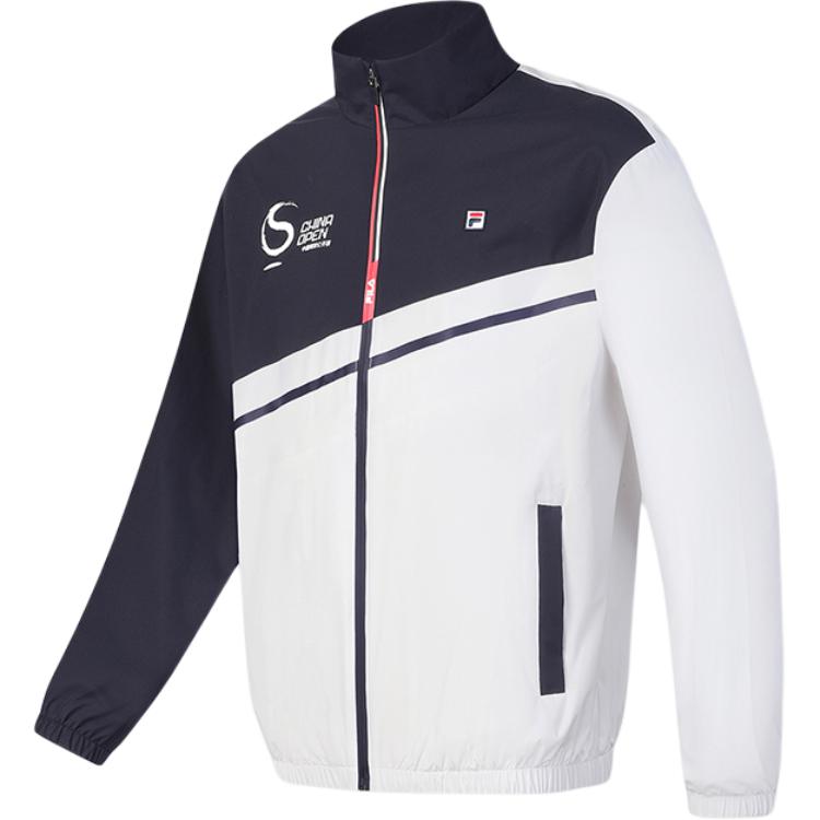 FILA Retro Loose Fit Colorblock Track Jacket - Jade White A11M443705F-WT