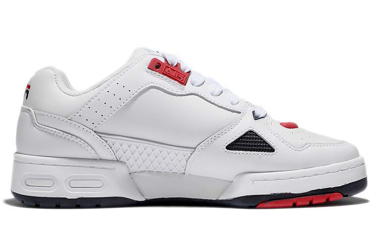 FILA Unisex Low-Top Sneakers White/Red/Black 圖 2