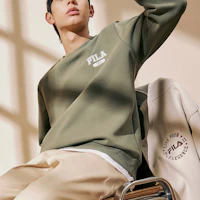 Purchase FILA Retro Pullover Sweatshirt Military Green - Style F11M339210FKK