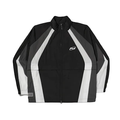 FILA Retro Sports Color-Block Zip-Up Jacket Black - Unisex Long Sleeve FS2JKG2104XBLK