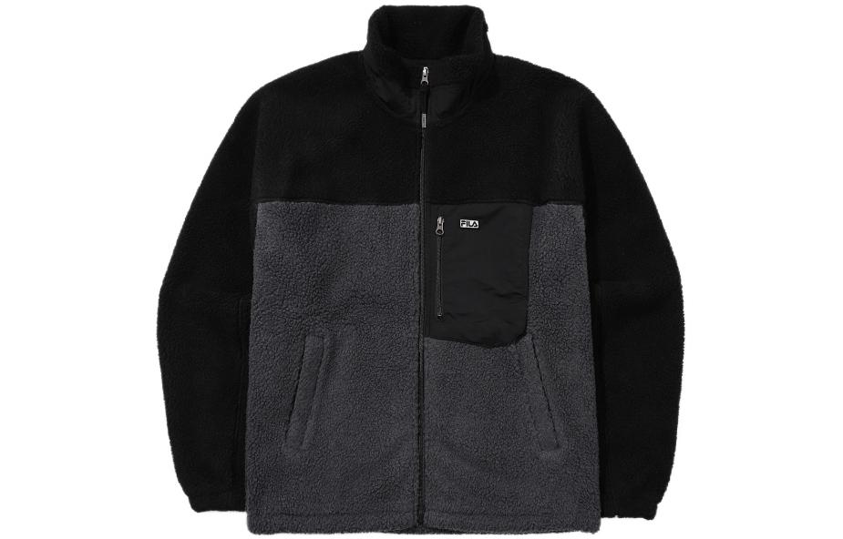 FILA Retro Sports Colorblock Logo Long-Sleeve Jacket Unisex - Black FS2PLE4103X-BLK