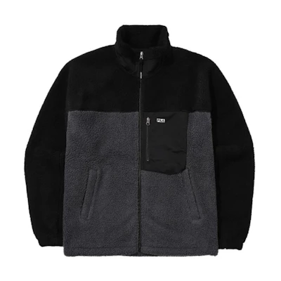 FILA Retro Sports Colorblock Logo Long-Sleeve Jacket Unisex - Black FS2PLE4103X-BLK