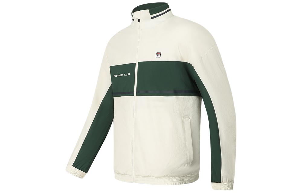 FILA Retro Sports Loose Fit Colorblock Zip-Up Jacket - Off White A11M413704FIV