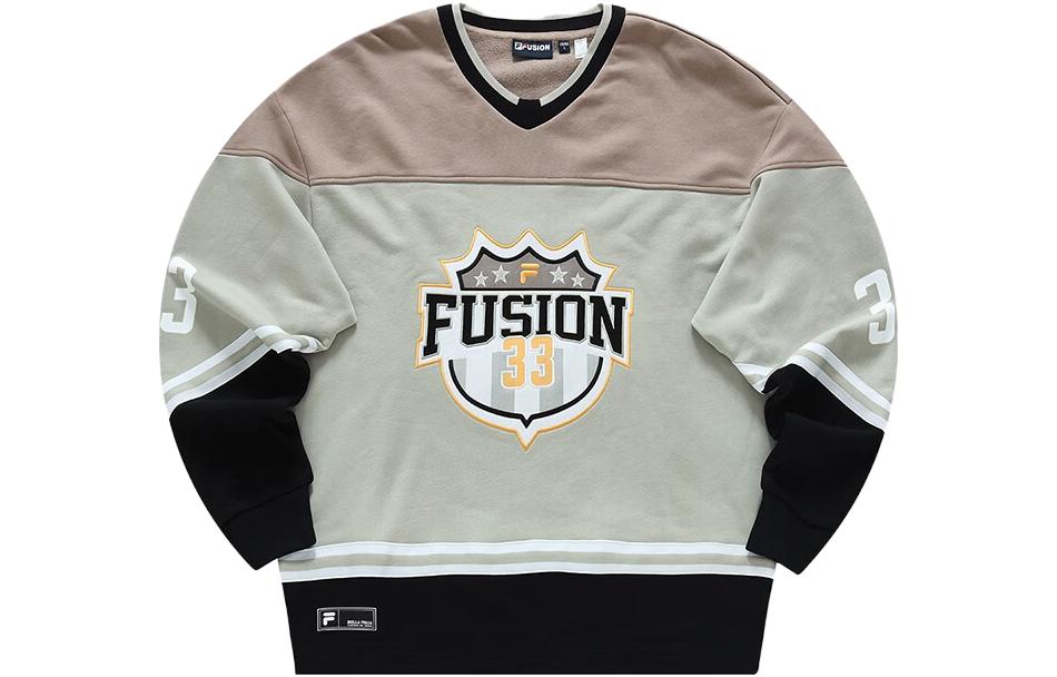 FILA Retro Style Loose Pullover Sweatshirt Duckling Gray T11M345209F-GY