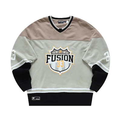 FILA Retro Style Loose Pullover Sweatshirt Duckling Gray T11M345209F-GY