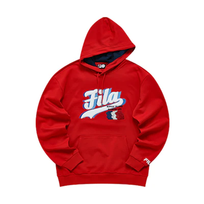 FILA Retro Tiger Year Sweatshirt in Red with Towel Embroidery Design T11M212210FRD
