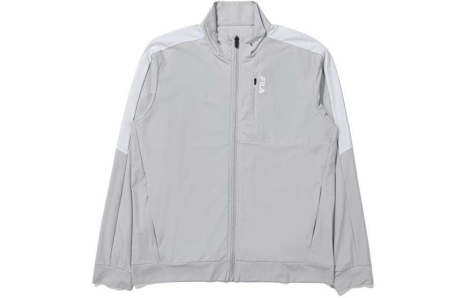 FILA Retro Track Jacket with Zipper and Stand Collar - Gray FS2FTE2202M-GRY