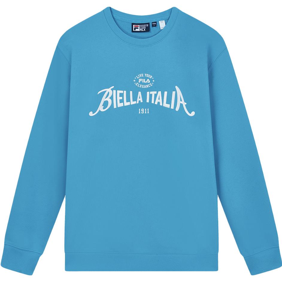 FILA Retro Unisex Loose Fit Fleece Crewneck Sweatshirt Lake Green F11U339206F-TQ