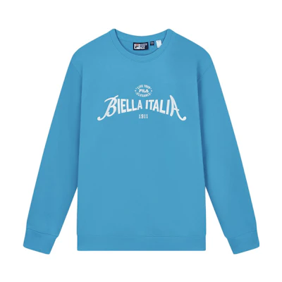 FILA Retro Unisex Loose Fit Fleece Crewneck Sweatshirt Lake Green F11U339206F-TQ