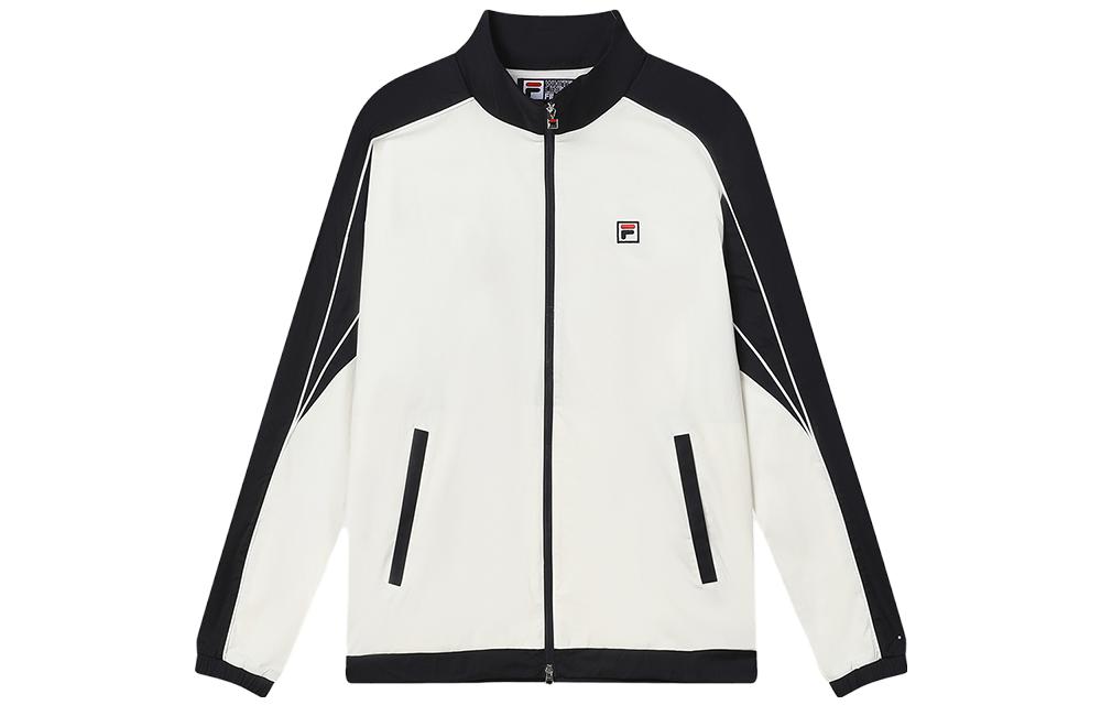 FILA Retro Zip-Up Jacket with Colorblock Logo - Dark Ink Blue F11M349703F-NV
