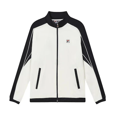 FILA Retro Zip-Up Jacket with Colorblock Logo - Dark Ink Blue F11M349703F-NV