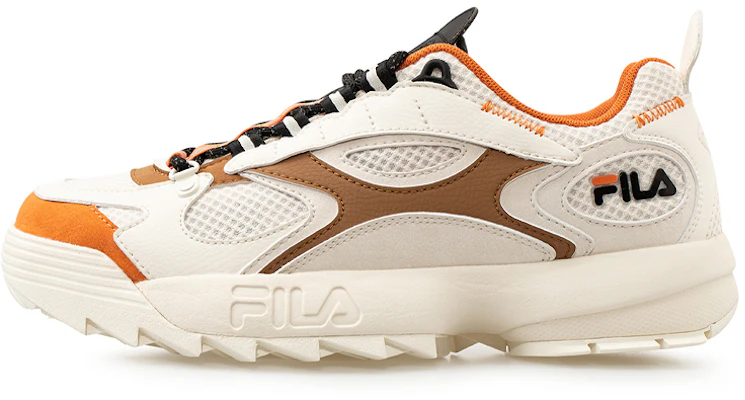 FILA RetroRunning Shoes White/Brown/Orange T12M034101FGA Buy FILA RetroRunning Shoes White/Brown/Orange T12M034101FGA