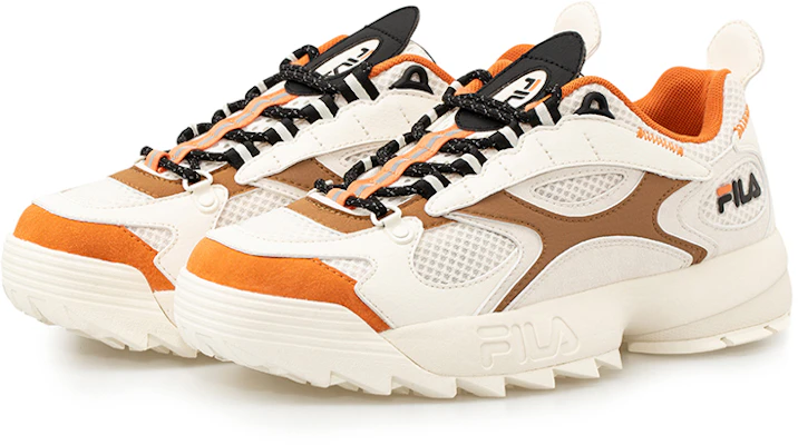 FILA RetroRunning Shoes White/Brown/Orange T12M034101FGA Order FILA RetroRunning Shoes White/Brown/Orange T12M034101FGA