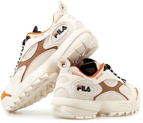 FILA 复古跑鞋 白色/棕色/橙色 T12M034101FGA Lookbook FILA 复古跑鞋 白色/棕色/橙色 T12M034101FGA