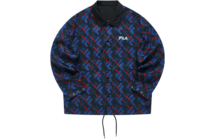FILA Reversible Casual Baseball Jacket - Deep Black T11M212707F-BK