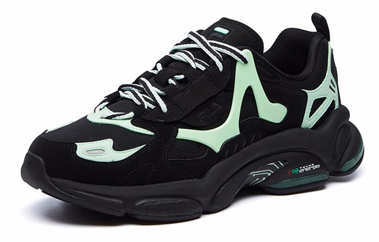 FILA RJV Low Running Shoes Black/Green 圖 2