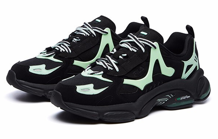 FILA RJV Low Running Shoes Black/Green 圖 3
