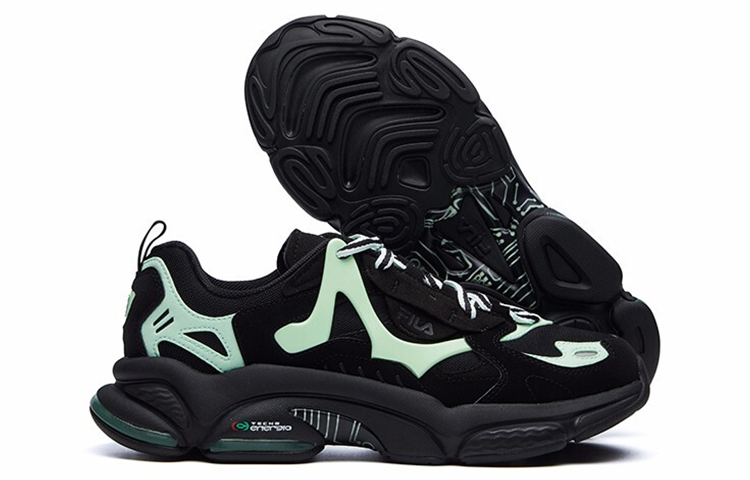 FILA RJV Low Running Shoes Black/Green 圖 6