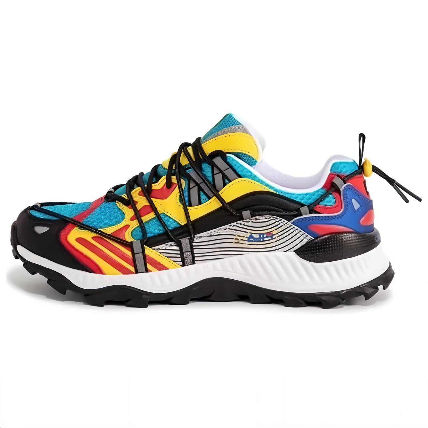 FILA Runner 'Comfort Tie Non-Slip Black Blue Yellow' 1RM01546431