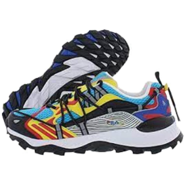 Shop FILA Runner ''Comfort Tie Antislip Zwart Blauw Geel'' 1RM01546431
