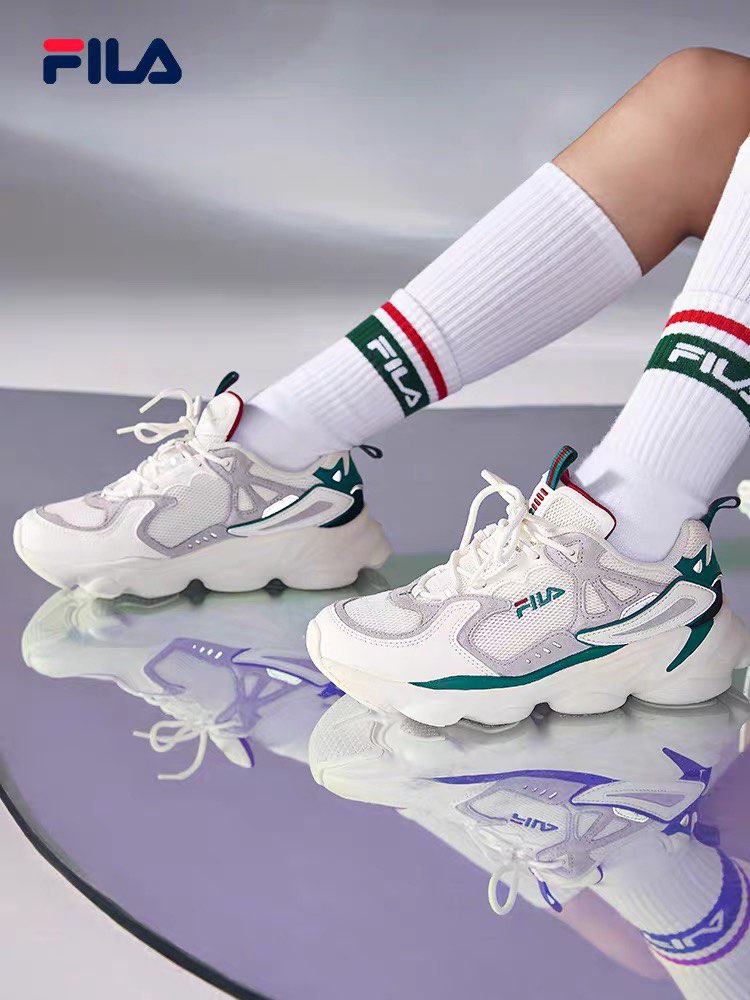 FILA Running Shoes 'Cotton Candy White/Evergreen' 圖 3