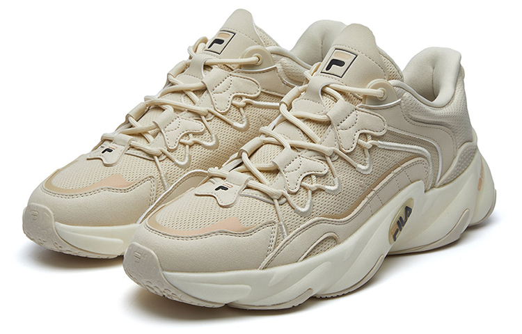 Lookbook FILA复古拼接低帮跑鞋‘米色’ F12M141105FAG