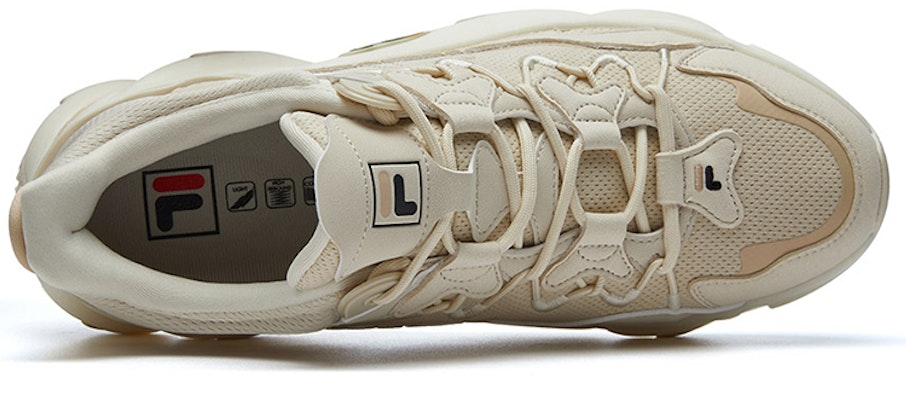 FILA复古拼接低帮跑鞋‘米色’ F12M141105FAG Shop FILA复古拼接低帮跑鞋‘米色’ F12M141105FAG