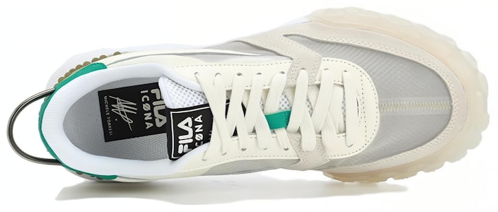 FILA斐乐 防滑耐磨 低筒 跑步鞋 男款 白綠 Lookbook FILA斐乐 防滑耐磨 低筒 跑步鞋 男款 白綠