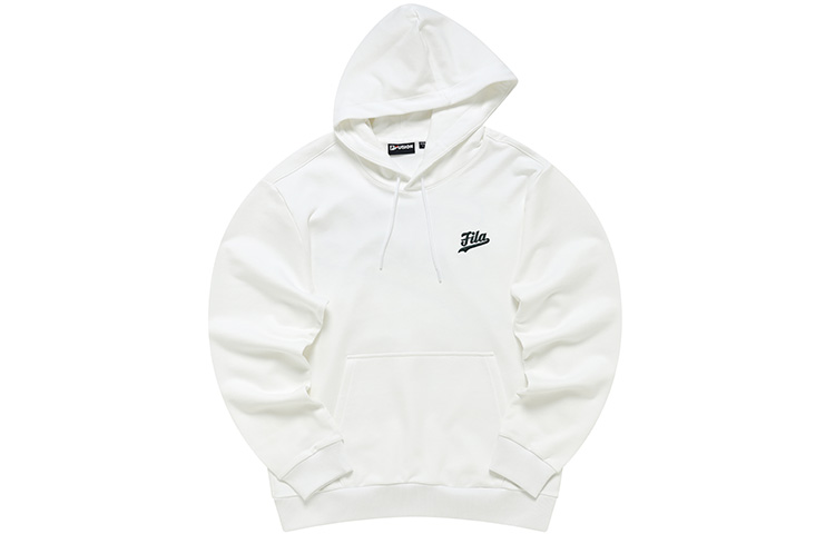 FILA Simple Letter Knit Hoodie Standard White T11M242210FWT