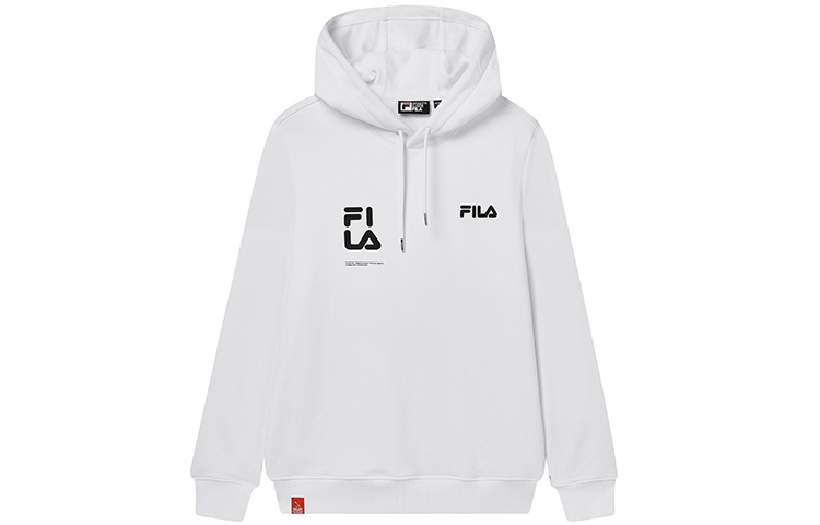 FILA Simple Logo Knit Casual Hoodie Men’s Standard White F11M249203F-WT