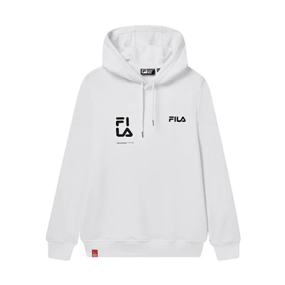 FILA Simple Logo Knit Casual Hoodie Men’s Standard White F11M249203F-WT