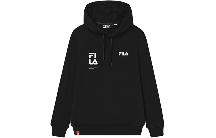 FILA Simple Logo Knit Hoodie in Black F11M249203F-BK