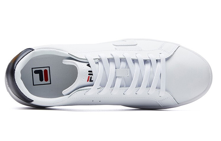 Shop FILA斐樂 防滑透氣 低幫 板鞋 男款 白藍