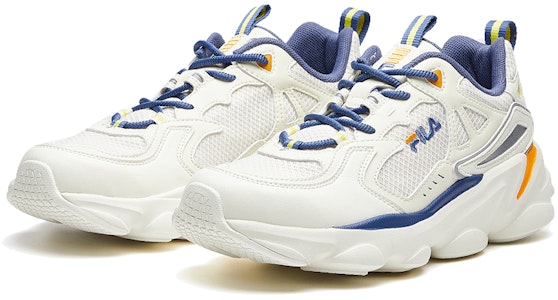 FILA Skipper 低帮 白/蓝/黄 运动鞋 F12M021108FSW Lookbook FILA Skipper 低帮 白/蓝/黄 运动鞋 F12M021108FSW