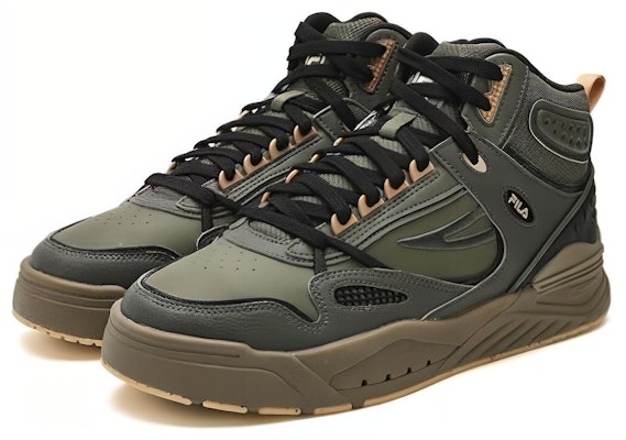 FILA Slam Mid Skate Shoes 'Green Black' F12M341212FBT Lookbook FILA Slam Mid Skate Shoes 'Green Black' F12M341212FBT