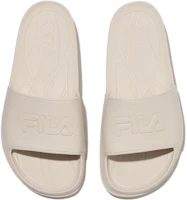 Shop FILA斐樂 Slick Slide 運動拖鞋 男女同款 米白 韓版