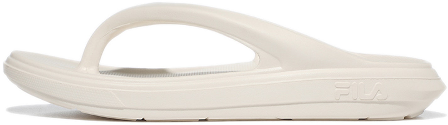 Fila 斐樂 輕便舒適休閒人字拖鞋 米白色 韓版 Buy Fila 斐樂 輕便舒適休閒人字拖鞋 米白色 韓版