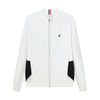 FILA Slim Fit Zip-Up Jacket Long Sleeve Jade White A11M215407F-WT