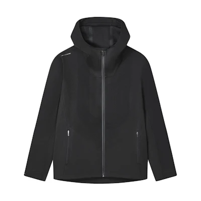 FILA Solid Black Hooded Woven Casual Sports Jacket F11M412703F-BK