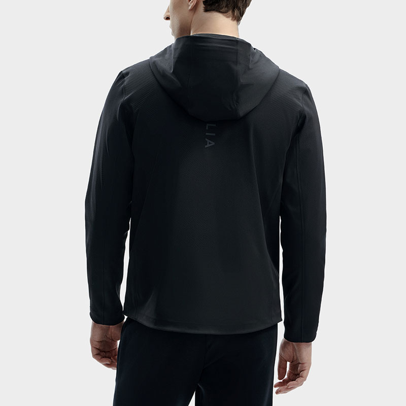 FILA Solid Black Hooded Woven Casual Sports Jacket F11M412703F-BK 圖 5