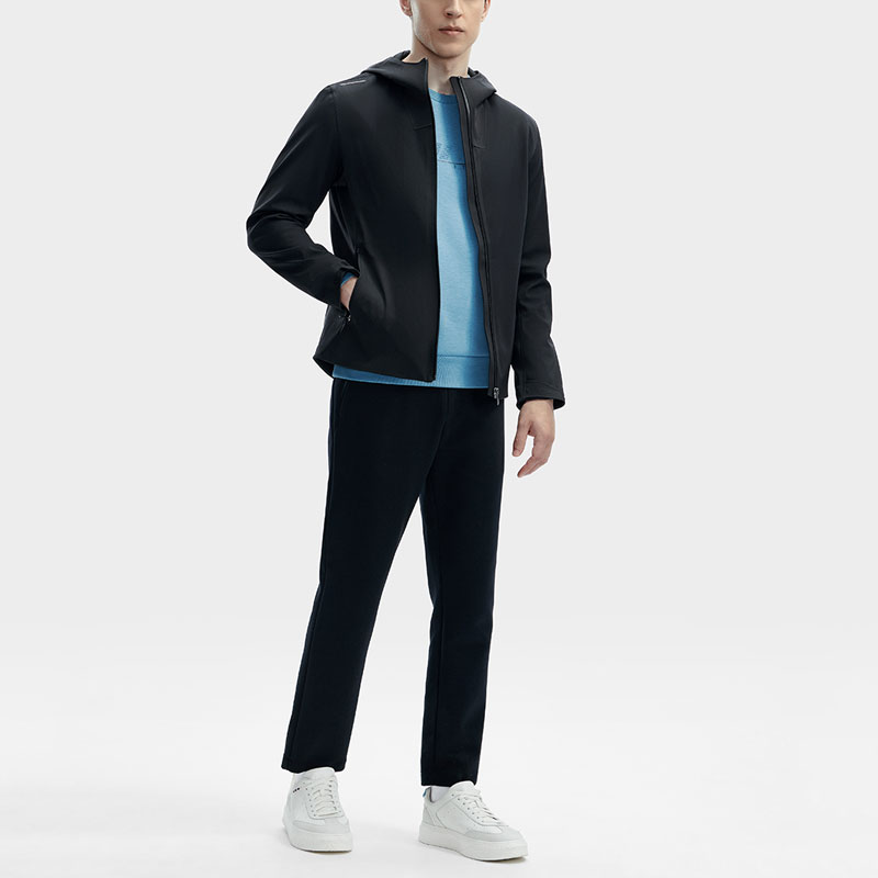 FILA Solid Black Hooded Woven Casual Sports Jacket F11M412703F-BK 圖 7