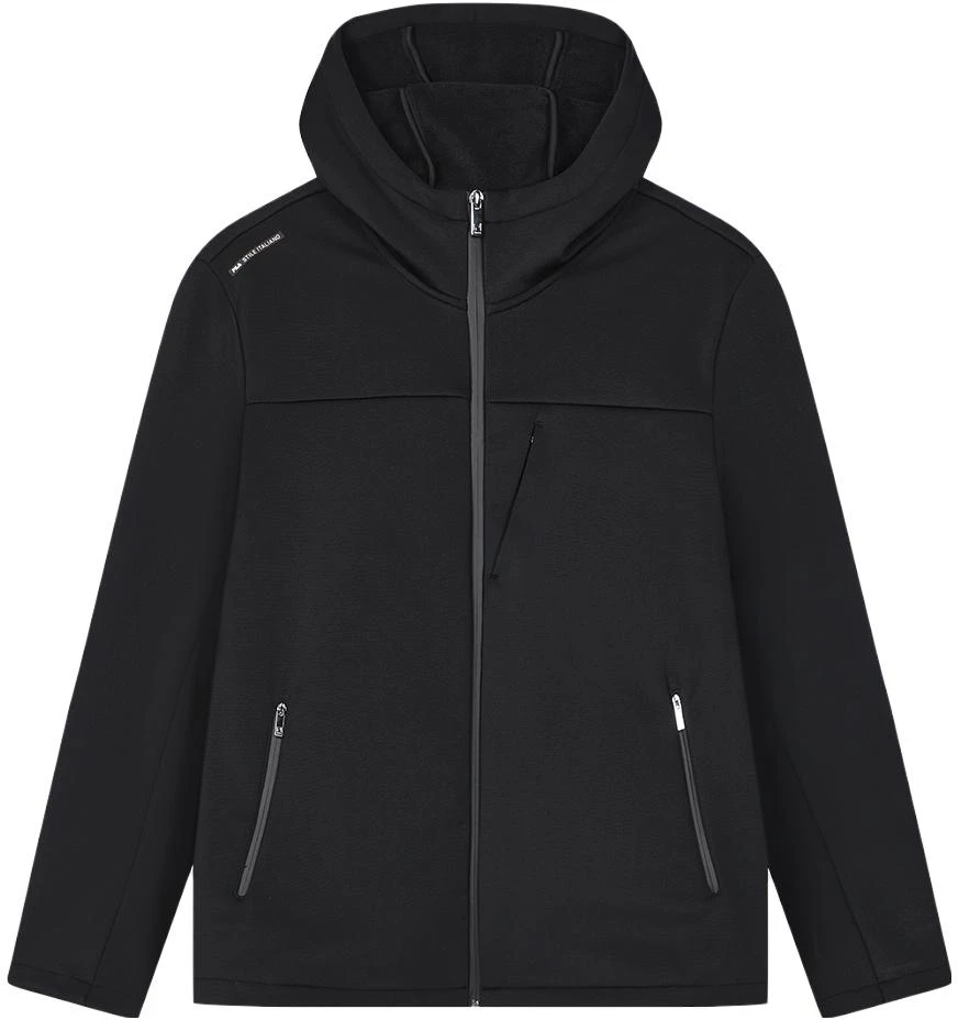 fila-solid-black-knit-hoodie-jacket-casual-style-f11-m412503-f-bk