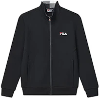 FILA Solid Black Logo High Neck Long Sleeve Jacket Basic Black F51M348532F-NV FILA Solid Black Logo High Neck Long Sleeve Jacket Basic Black F51M348532F-NV