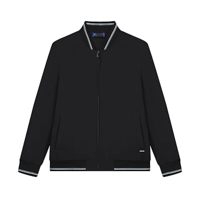FILA Solid Black Woven Business Casual Jacket F11M222702F-BK