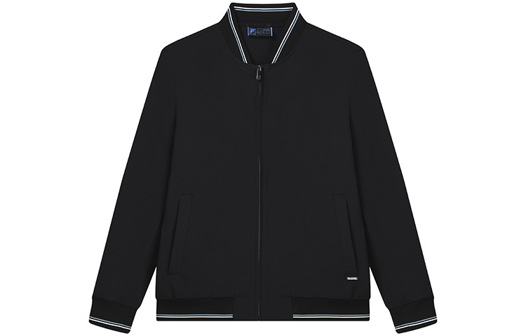 Order FILA 纯黑色商务休闲编织夹克 F11M222702F-BK