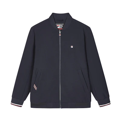 FILA Solid Color Baseball Collar Casual Jacket - Navy Blue F11M411706F-NV
