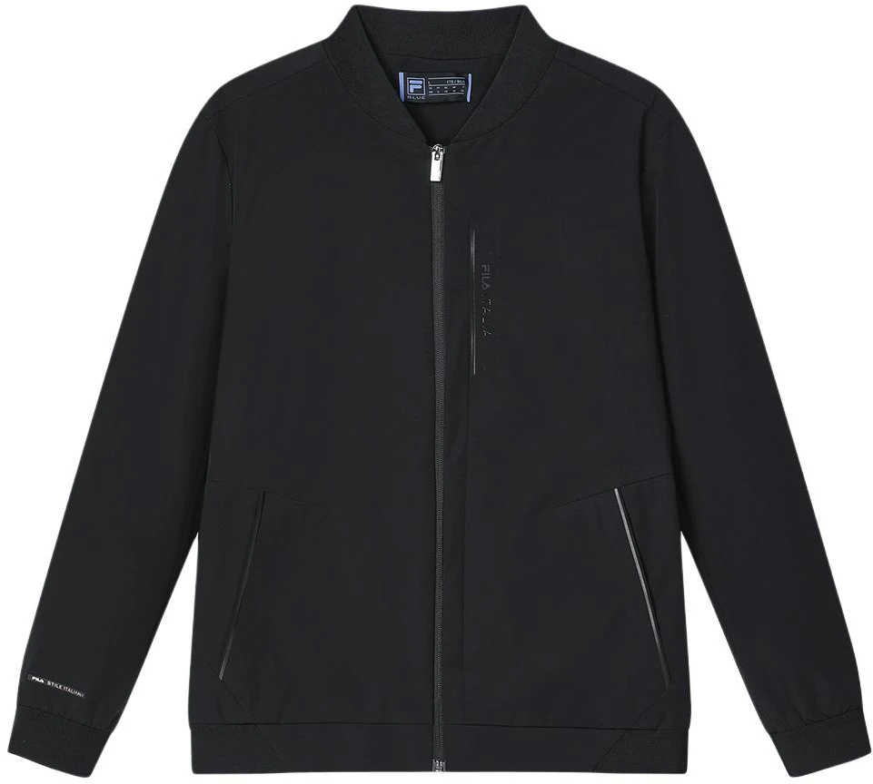 fila-solid-color-baseball-collar-woven-jacket-in-black-f11-m412708-f-bk